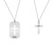 Credo - Set coliere personalizate pentru cuplu dog tag si cruciulita din argint 925