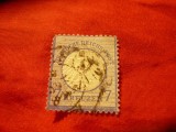 Timbru 7 kr.. violet Germania 1872 scut mic , stamp., usor subtiat