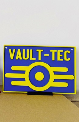 Fallout Vault Tec Logo Placheta Plaque foto