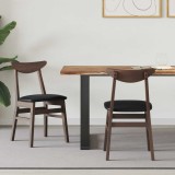vidaXL Scaune de dining 2 pcs Maro deschis 42 x 47.5 x 81 cm 42020430
