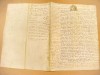 B687-I-Act pergament vechi Franta 1681 stare buna. Marimi inchis: 27/ 20 cm.