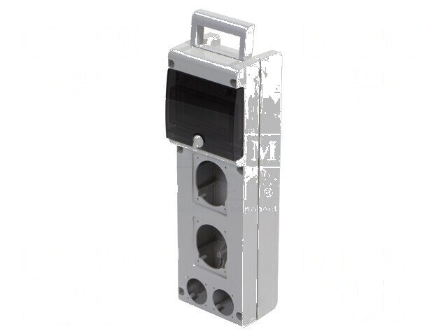 Carcasă modulară gri pentru 4 orificii - Serie BLOCK