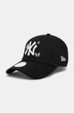 New Era șapcă de baseball din bumbac culoarea negru, cu imprimeu, 60595344