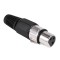 Mufa XLR mama negru cu lipire
