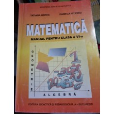 MATEMATICA MANUAL PENTRU CLASA A VI-A - TATIANA UDREA