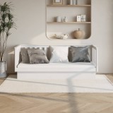 VidaXL Pat de zi fără saltea alb 75x190 cm lemn masiv de pin
