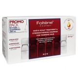 FOLTENE PHARMA Tratament pentru păr și scalp pentru bărbați 12 flacoane x 6 ml și șampon &icirc;ntăritor pentru păr 200 ml