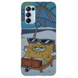 Husa compatibila cu Oppo A5 (2020) model Sponge Bob Chilling, Silicon, TPU, Viceversa, Transparent, Carcasa