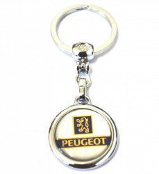 Breloc chei auto pentru Peugeot rotund foto