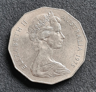 Australia 50 cents centi 1975 foto