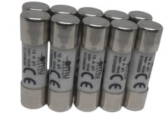 Set 10 sigurante 10x38 16A fuzibile cilindrice ceramica 500V AC gG