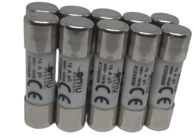 Set 10 sigurante 10x38 16A fuzibile cilindrice ceramica 500V AC gG foto