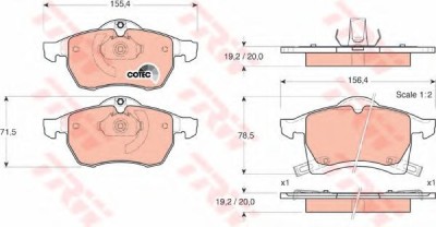 Set placute frana,frana disc OPEL ASTRA G Limuzina (F69) (1998 - 2009) TRW GDB1350 foto