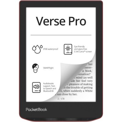 PocketBook Verse Pro Rosu Aprins - Experiența Supremă a Lecturii Digitale foto