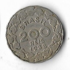 Moneda 200 reis 1938 - Brazilia