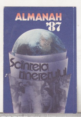 bnk cld Calendar de buzunar - 1987 - Almanah Scanteia Tineretului foto