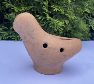 OCARINA din CERAMICA glazurata, Studio scandinav, sfarsit de secol 20 foto