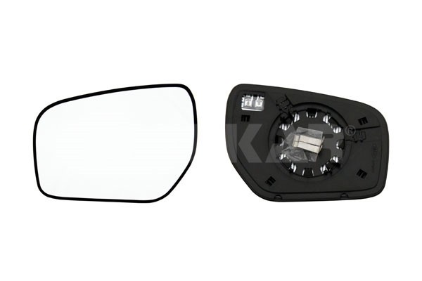 Geam oglinda exterioara cu suport fixare Renault Koleos (Y), 2011-12.2015, partea Stanga, incalzita; geam convex; cromat