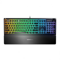 Tastatura Mecanica Gaming SteelSeries Apex 3, iluminare RGB, Layout UK (Negru)