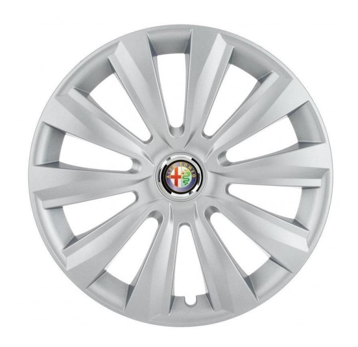 Set 4 Capace Roti, potrivite jantelor de R16, pentru Alfa Romeo, model delta cromat