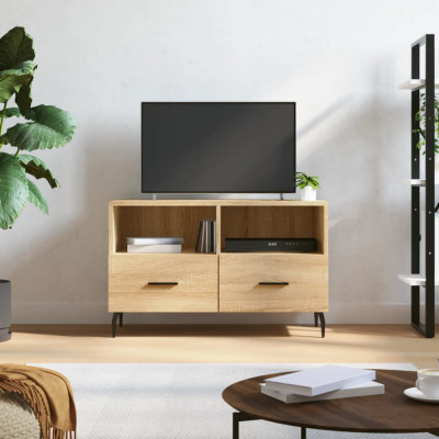 Comoda TV, stejar sonoma, 80x36x50 cm, lemn prelucrat GartenMobel Dekor foto