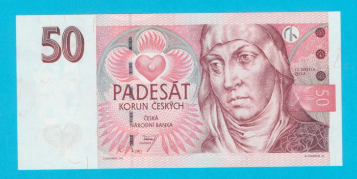 Cehia 50 Korun 1997 &#039;Sf. Agnes a Boemiei&#039; UNC serie: E23 564703