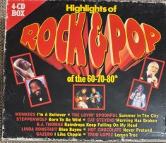cd rock&amp;pop highlights 60-70-80 box 4cd