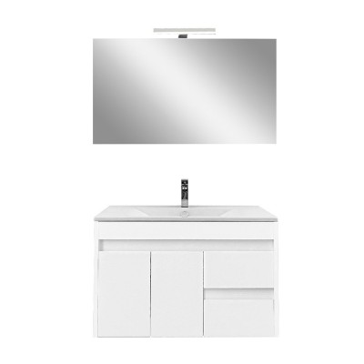 Mobilier complet de baie Luna Prime 80 alb foto