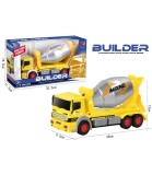 Camion Beton Mecanic Jucarie 33 Cm, Plastic, Inertie, Tambur Rotativ, Peste 3 Ani