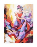 Tablou pictat manual, Eleganta, 70x50cm ulei pe panza in cutit efect 3D, Mircea Iordache
