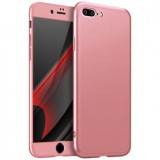 Husa 360 GKK Full Body Roz iPhone 7/8, Protectie Completa, PC Premium, Anti-alunecare, Design Slim
