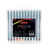 Set 10A pixuri cu gel Radius Penzo, 1.0 mm, cu capac , 12 culori, blister
