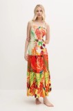Desigual rochie de plaja BAHAMAS PATCH culoarea bej, 25SWMW07