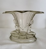 VAZA ART DECO VECHE , STIL WHALTER-SOHNE, DIN STICLA TRANSPARENTA, DEOSEBITA