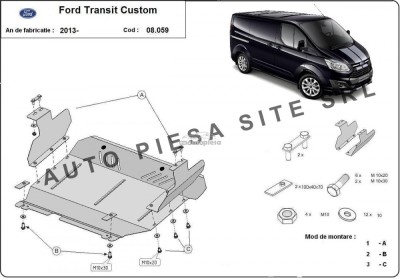 Scut metalic motor Ford Transit fabricat incepand cu 2013 APS-08,059 foto