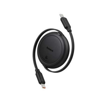 Cablu de Date Type-C la Type-C, 60W, 1m - Baseus Free2Pull Mini (P10364500111-01) - Cluster Black foto