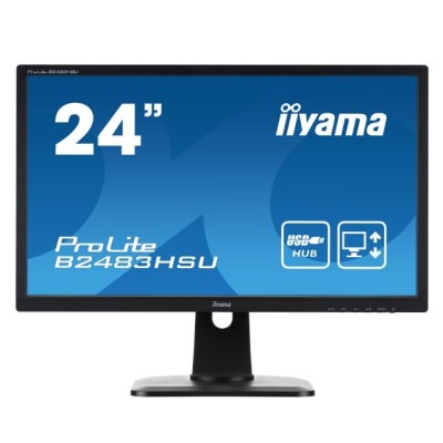 Monitor Refurbished, IIyama ProLite B2483HSU-B1DP, LED, Diagonala 24 inch foto