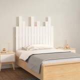 vidaXL Tăblie de pat pentru perete, alb, 82,5x3x80 cm, lemn masiv pin