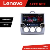 Navigatie Ford Focus clima manuala Kit-140-manual Lenovo 8 core 4+64 10.5 inch Incell 1K android Wifi 5Ghz gps internet 32 CarStore Technology