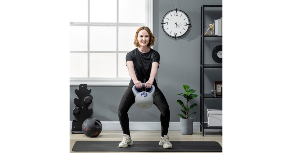 Kettlebell 16kg vinyl halter - UpForm 16 kg | Balken en halterschijven  Kettlebell  Vinyl kettlebell Black Week