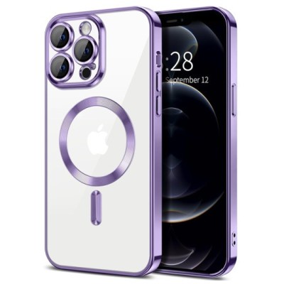 Husa pentru iPhone 12 Pro Max - Techsuit Luxury Crystal MagSafe - Light Purple foto