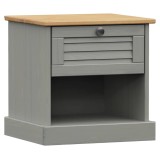 Cumpara ieftin Noptiera VIGO, gri, 42x35x42 cm, lemn masiv de pin