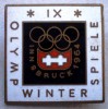I.349 INSIGNA OFICIALA OLIMPIADA IX WINTER OLYMPSPIELE INNSBRUCK 1964, Europa