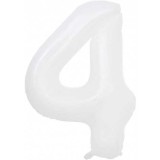 Balon Folie Cifra 4 ALB - 100 cm