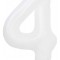 Balon Folie Cifra 4 ALB - 100 cm