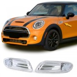 Indicatori laterali LED cu sticla clara si crom, potriviti pentru Mini One Cooper S F55 F56 F57 2014-2021 Performance AutoTuning