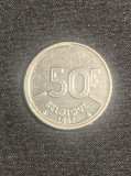 Moneda 50 franci 1987 Belgia, Europa