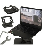 Suport Laptop Metalic Reglabil 360 Grade Negru Ergonomic