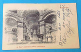 Carte postala circulata anul 1902 Londra catedrala Sfantul Paul - corespondenta
