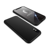 Husa pentru iPhone X, 360 grade, anti-zgarieturi, rezistenta la uzura, negru